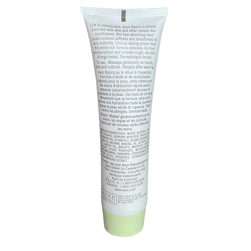Avon Basics Hand Cream Care Deeply Aloe